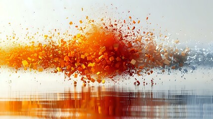 Explosive Amber and Paprika Particles