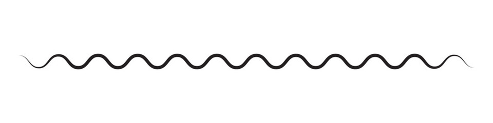 zigzag line pattern on black.  Wave line ,wavy pattern and squiggly horizontal curvy line. Abstract style zigzag line. Vector illustration.