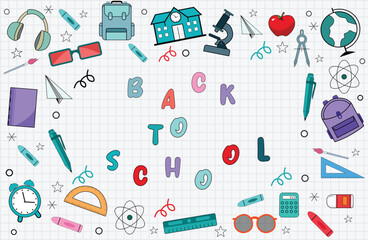 Back To School background  Images vector design