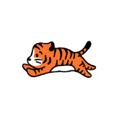 Obraz premium tiger cartoon isolated on white