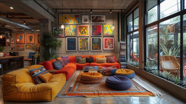 Vibrant Creative Workspace, generative ai