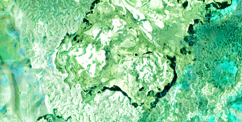 Vivid Green Artistic Expression with Abstract Patterns