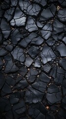Black cracked ground texture