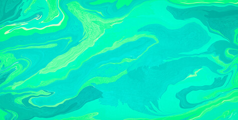 Vivid Green Artistic Expression with Abstract Patterns