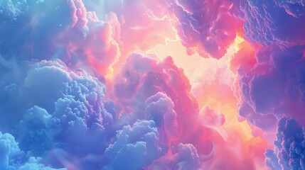 abstract organic cloud shaped form with different colors of lights, pastel colors, detailed, realistic, artistic and surrealist AI generated