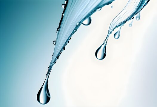 whater splash drops on white background