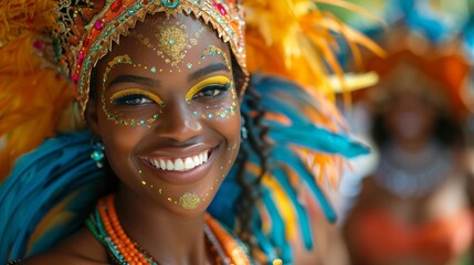 Joyful Carnival Procession, generative ai