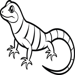 Lizard coloring pages. Lizard animal outline. Reptile line art
