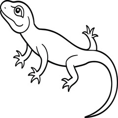 Lizard coloring pages. Lizard animal outline. Reptile line art