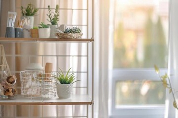 close up of shelving