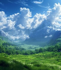 Fototapeta premium Fantasy Mountain Landscape
