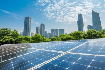 Solar panels in the city