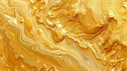 Golden Fluid Painting