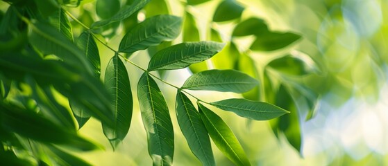 Nature leaves, green tropical forest, background illustration concept