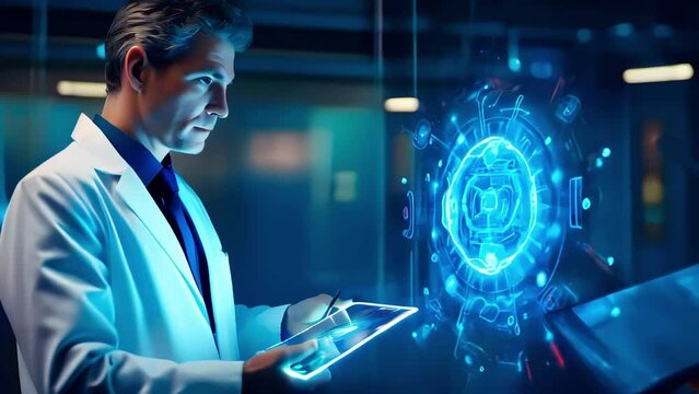 A researcher testing new technologies in radiology and other systems for imaging internal organs and bone tissues.