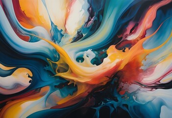 Vibrant Expressionist Artwork: A Play of Color and Form