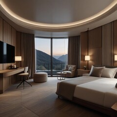 Panoramic Perfection A 360° Luxury Hotel Room Experience