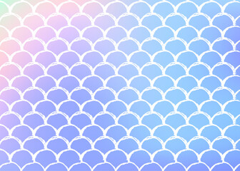 Gradient mermaid background with holographic scales. Bright color transitions. Fish tail banner and invitation. Underwater and sea pattern for girlie party. Spectrum backdrop with gradient mermaid.