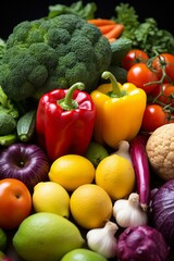 A variety of fresh vegetables and fruits