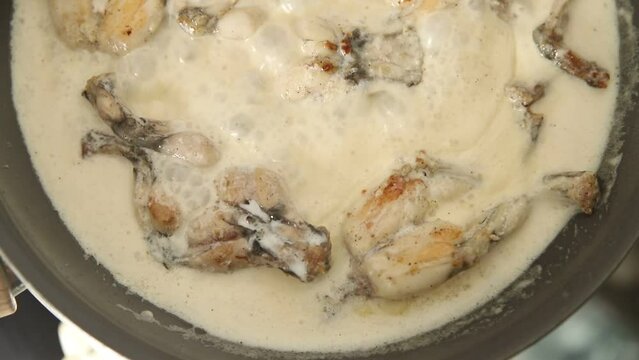 frog legs food second course shriveled Cooking appetizer meal food snack on the table copy space food background rustic top view