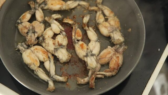 frog legs food second course shriveled Cooking appetizer meal food snack on the table copy space food background rustic top view