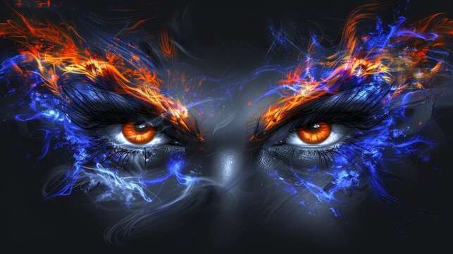 Enigmatic alien being  mesmerizing eyes reflect galaxies, depth, and intelligence