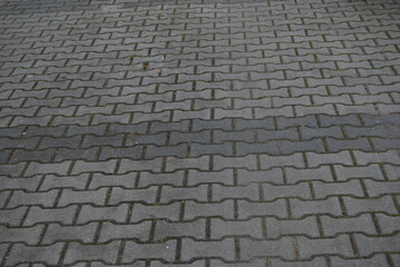 gray paving stones in the driveway