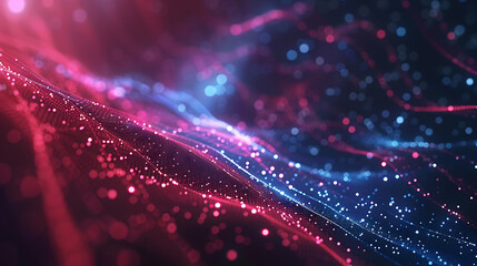 Colorful Technological Background With Neon Effect, Technological Background With Glowing Effect