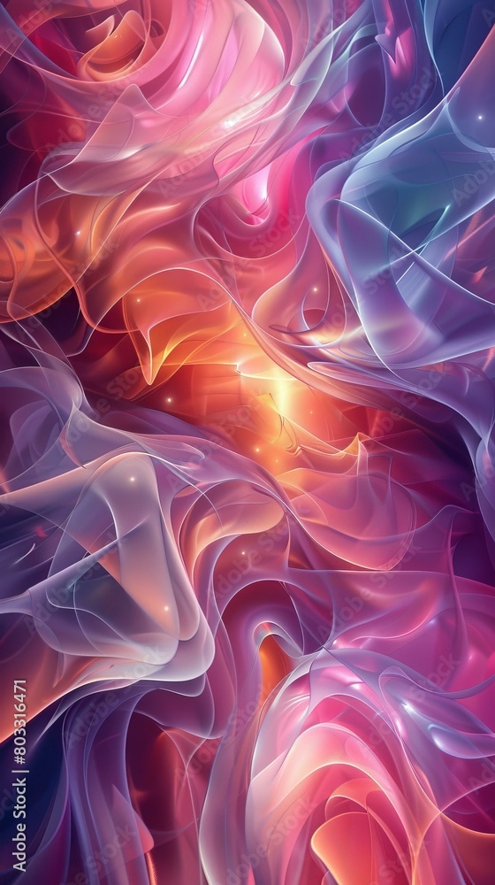 Poster colorful abstract background with smooth lines