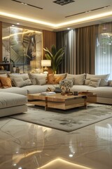 Modern and minimalist living room interior design