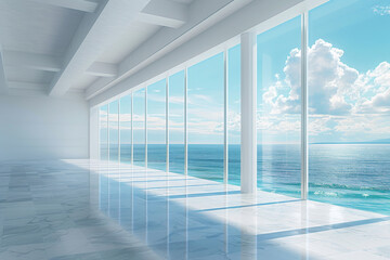 Empty hall of modern architectures 