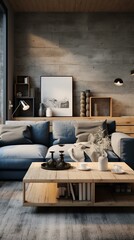 Modern minimalist living room interior design