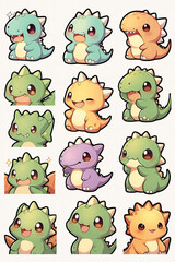 Obraz premium Anime, green dragon sticker