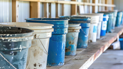 Naklejka premium Equipment for cleaning at a factory or construction site