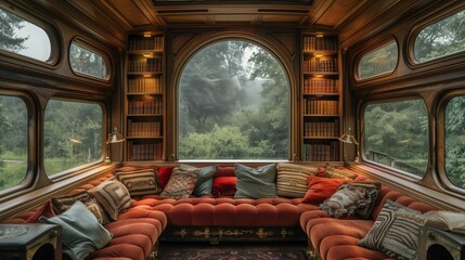 Cozy Railway Library, generative ai