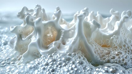 Minimalistic Composition: Close-Up of Ethereal Foam