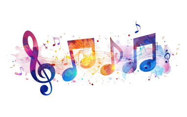 Music Sign Element isolated on Transparent background.
