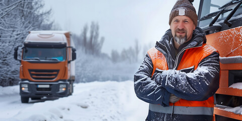 Truck Driver in Snowy Conditions