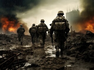 A captivating portrait of modern chinese soldiers engaged in battle