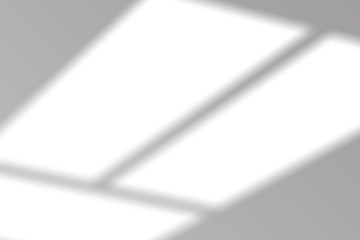 Realistic window shadow overlay effect on transparent background. Falling window shadow blur shadows on white wall. White and black to overlay on photo or layout.