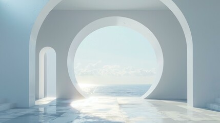 Round Window Overlooking the Ocean