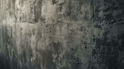 Obraz premium Rough concrete wall with cracks and scratches in perspective