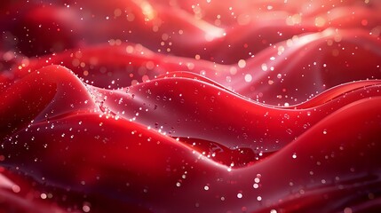 Dynamic Red Liquid: A Burst of Elegance