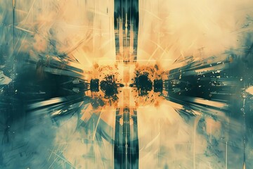 abstract nuclear art style background with monochromatic topaz enhancement artistic illustration
