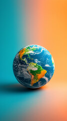 Fototapeta premium earth day, bright colors, minimalistic background