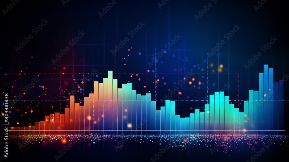 Poster dynamic business insights: big data analytics infographic unveiling trends across diverse sectors