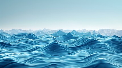 Blue ocean waves with white foam