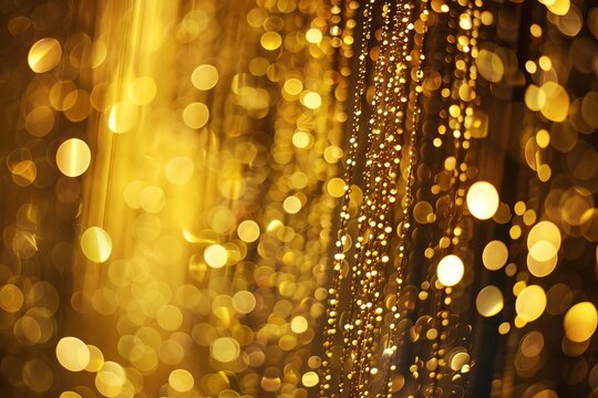 blurred closeup of shimmering golden led screen abstract background photo