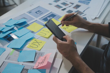 ux Graphic designer creative sketch planning application process development prototype wireframe...