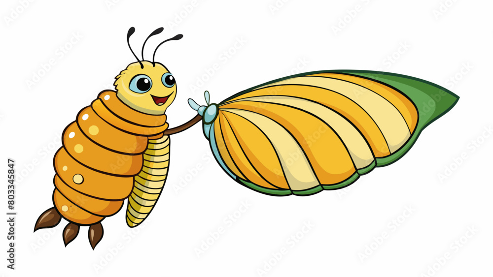 Poster a butterfly emerging from its co fluttering its delicate wings as it ventures out into the world.. c
